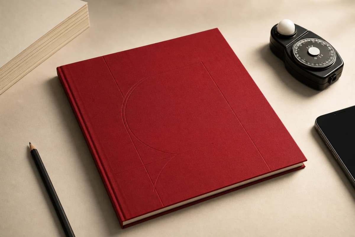 classic red Anomaly Box creative brief package secured in a production studio