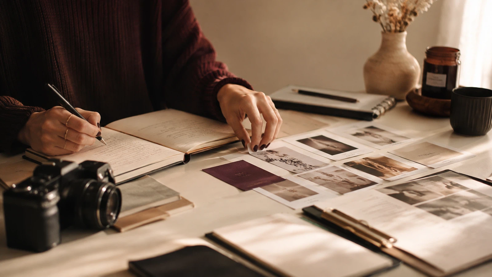 Faceless Content Strategy with a Recognizable Human Point of — creator planning visual.